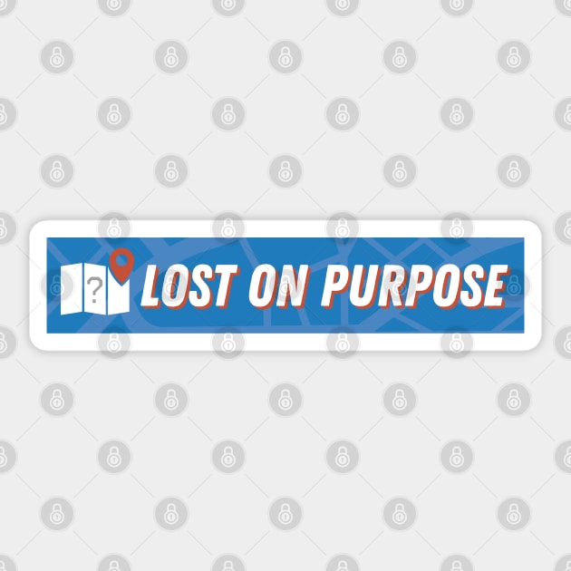 Lost on Purpose Road Map - Wander & Explore Nature Sticker by sentinelsupplyco